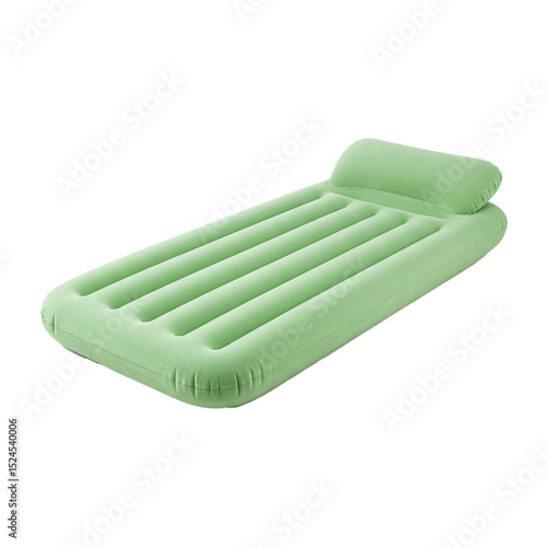 Inflatable mattress isolated on white background