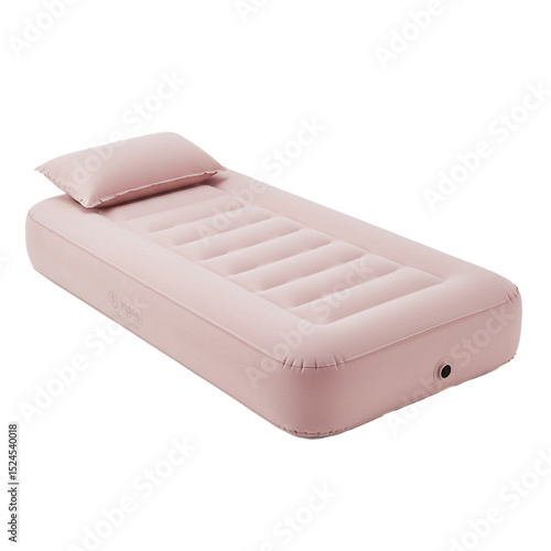 Inflatable mattress isolated on white background