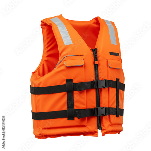 Life jacket isolated on white background 