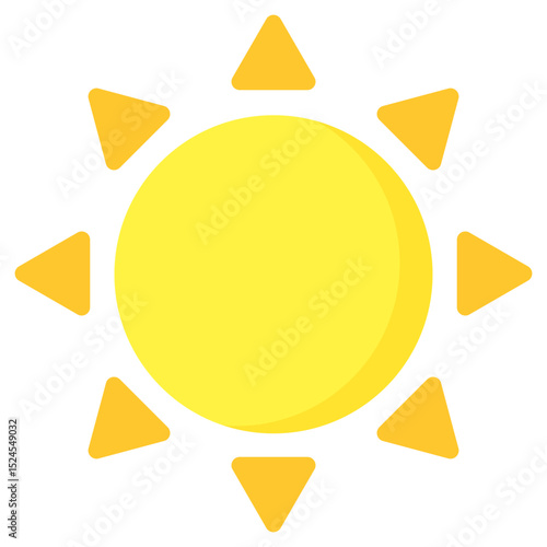 vector illustration yellow sun bright 