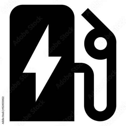 EV Station symbol Icon black