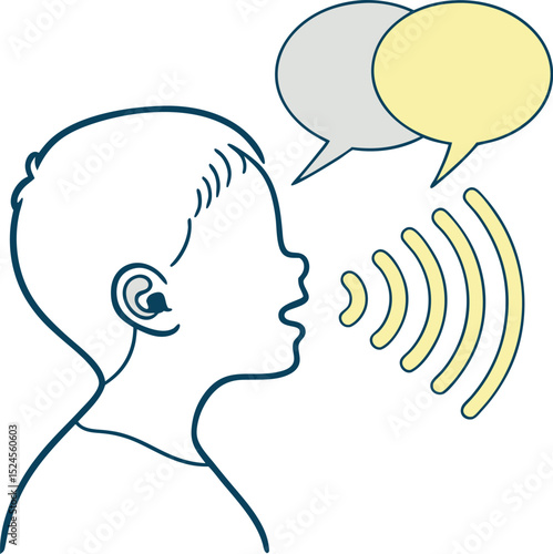 Child Speaking Illustration