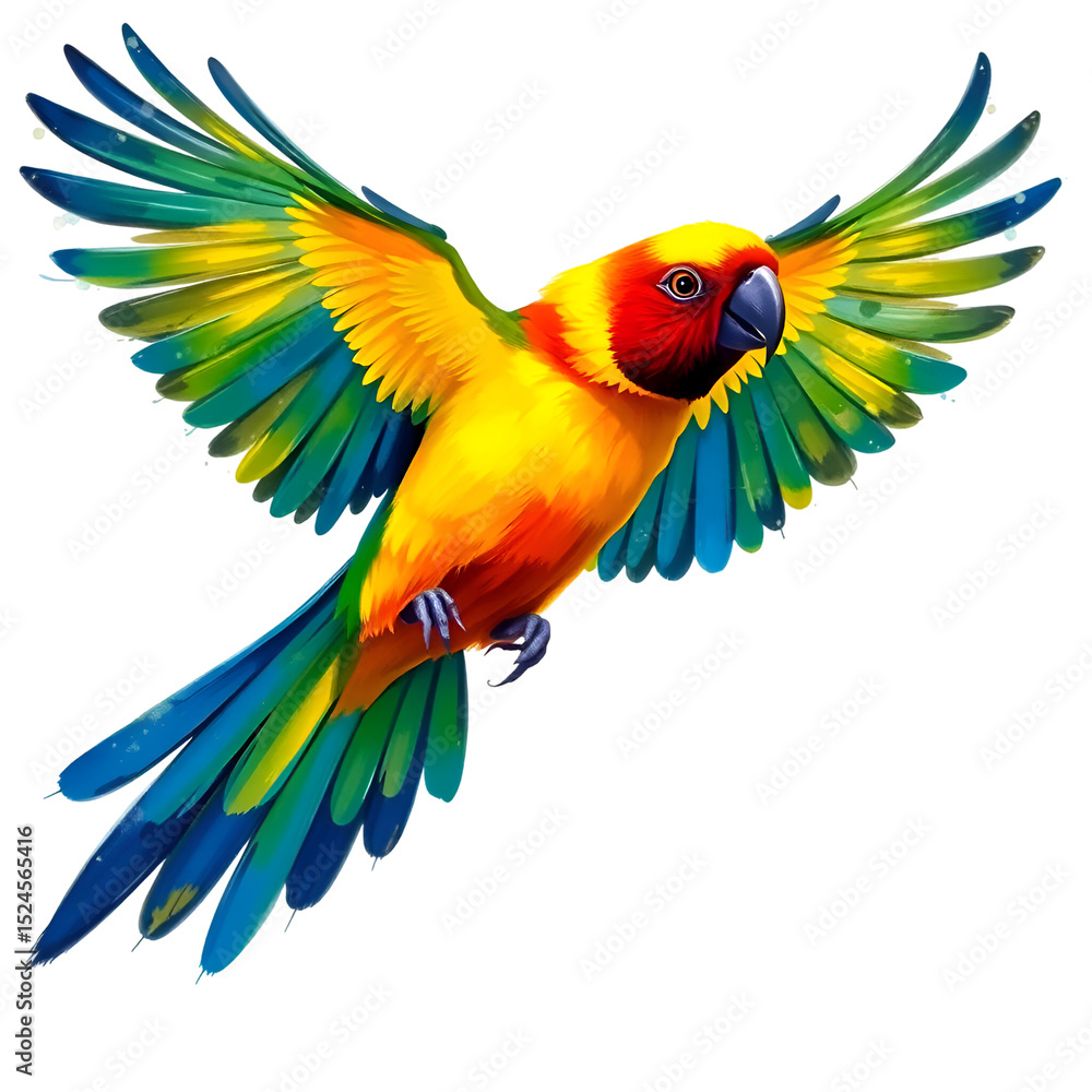Fototapeta premium colorful parrot isolated on white background