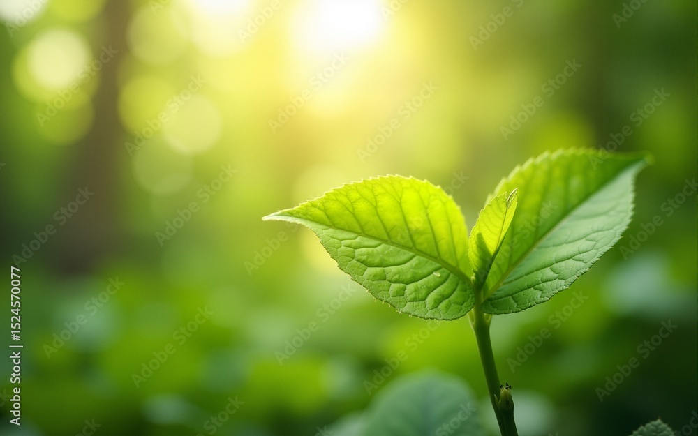 Close up of nature view green leaf on blurred greenery background under sunlight with bokeh and copy space using as background natural plants landscape, ecology wallpaper concept. High quality Close up of nature view green leaf on blurred greenery background under sunlight with bokeh and copy space using as background natural plants landscape, ecology wallpaper concept. High quality