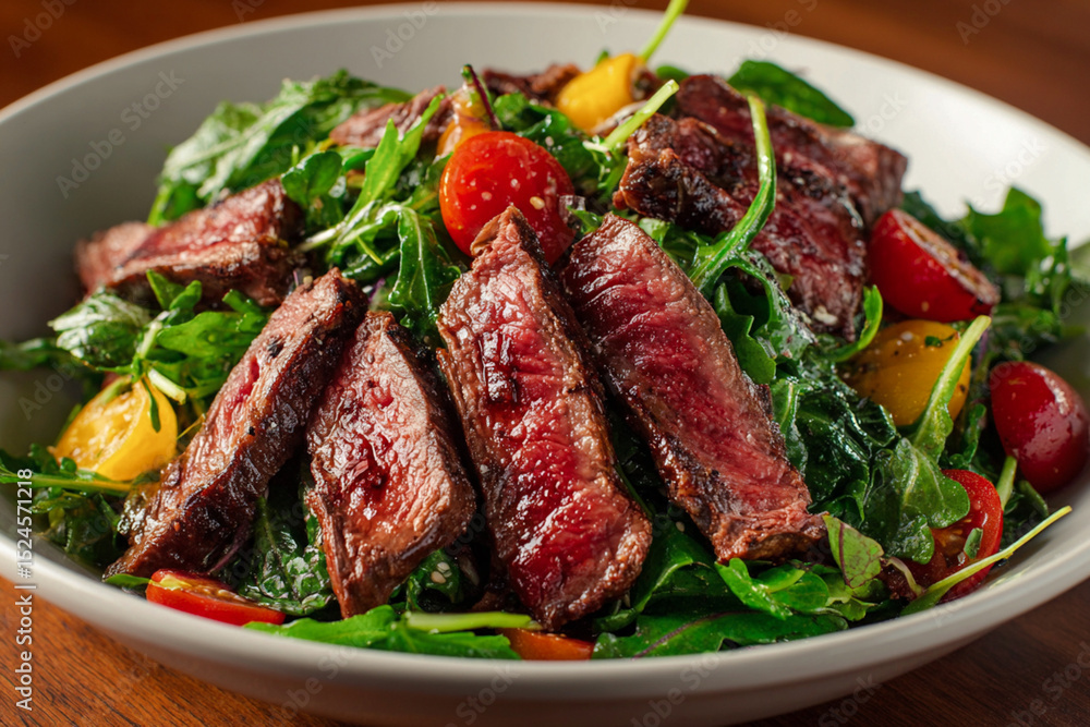 A Steak Salad with Tomatoes A Steak Salad with Tomatoes