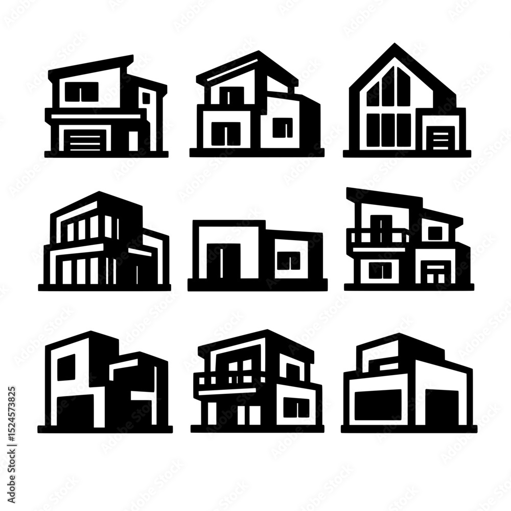 Fototapeta premium modern house with Flat Roof