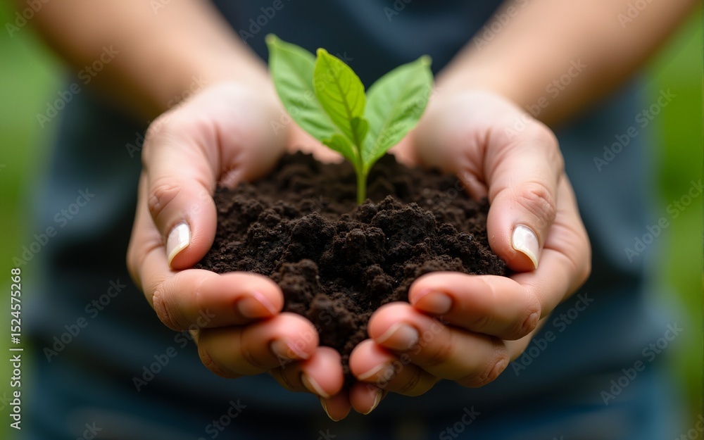 Hand of male holding soil in the hands for planting. High quality Hand of male holding soil in the hands for planting. High quality