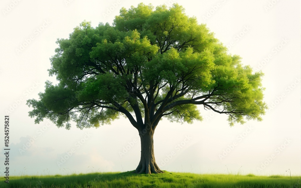 Fototapeta premium Very detailed 7000px tree on lea template - nature collection. High quality
