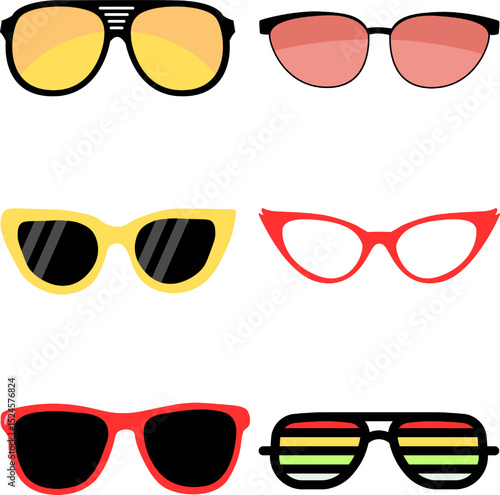 Colorful sunglasses Set 