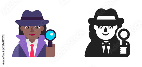 Detective Emoji Dark Skin