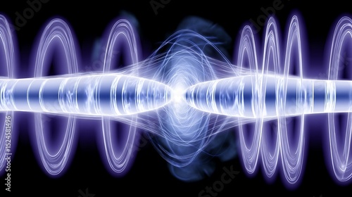 Abstract electromagnetic energy with wave pattern