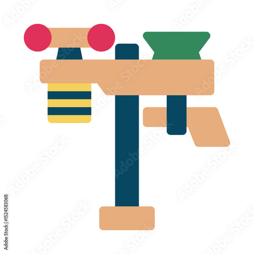 Home weather station flat icon