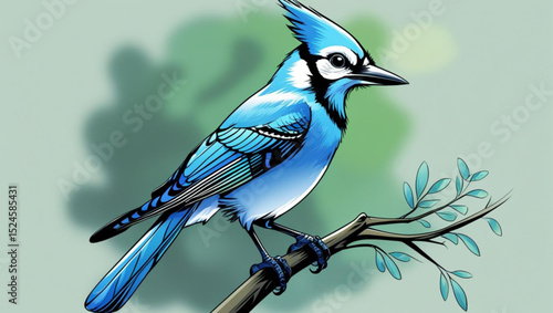 blue tit on branch