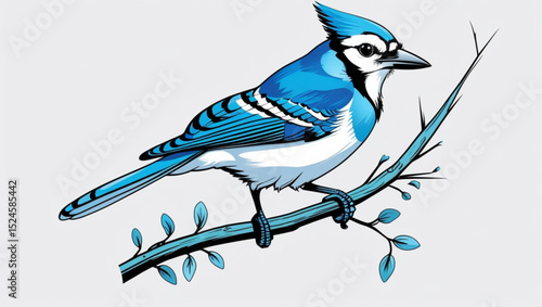 blue tit on a branch