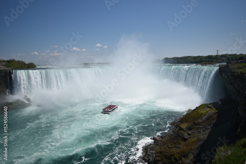 Niagara Falls with tourist Boat