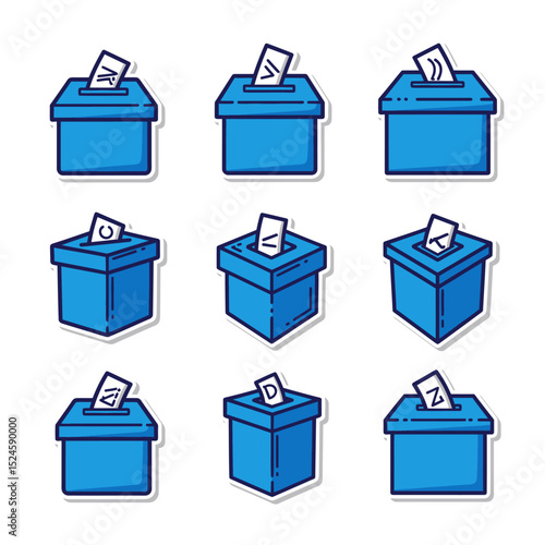 Election & Voting Icon Pack – Flat Vector Symbols for Political Campaigns
