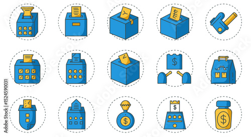 Election & Voting Icon Pack – Flat Vector Symbols for Political Campaigns