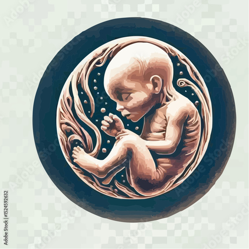 
digital art showing a fetus in the womb 51
