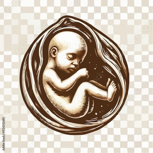 
digital art showing a fetus in the womb 39