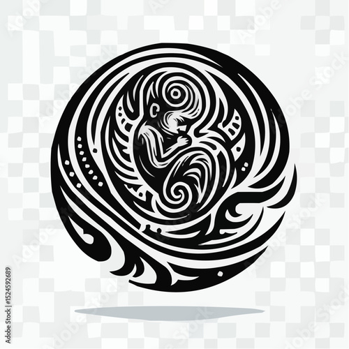 
digital art showing a fetus in the womb 38