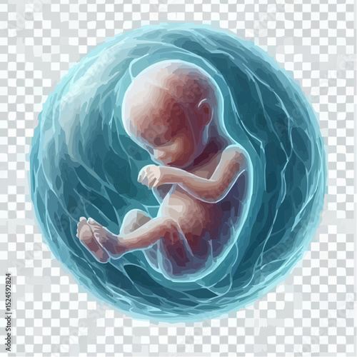 
digital art showing a fetus in the womb 6