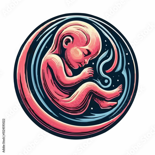 digital art of a fetus in the mother's womb 62