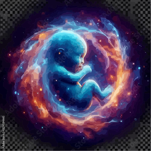 digital art of a fetus in the mother's womb 40