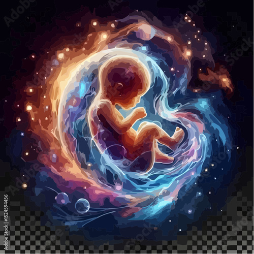 digital art of a fetus in the mother's womb 39