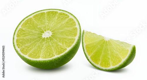 Freshly Cut Limes Ready for Juicing or Garnish: A Vibrant and Zesty Citrus Image