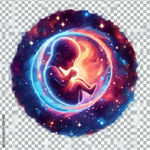 digital art of a fetus in the mother's womb 36