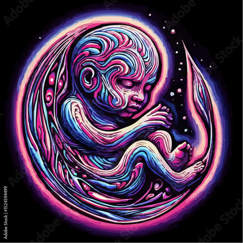 digital art of a fetus in the mother's womb 29