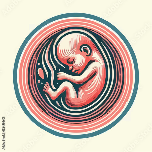 digital art of a fetus in the mother's womb 1