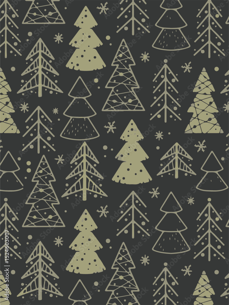 Obraz premium Christmas backgrounds, seamless pattern. Vector illustration.
