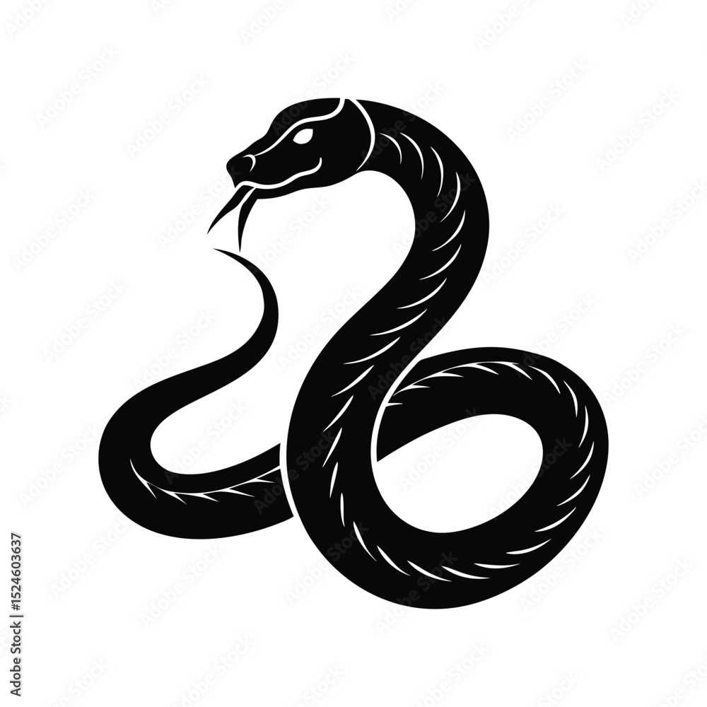 Fototapeta premium black and white snake