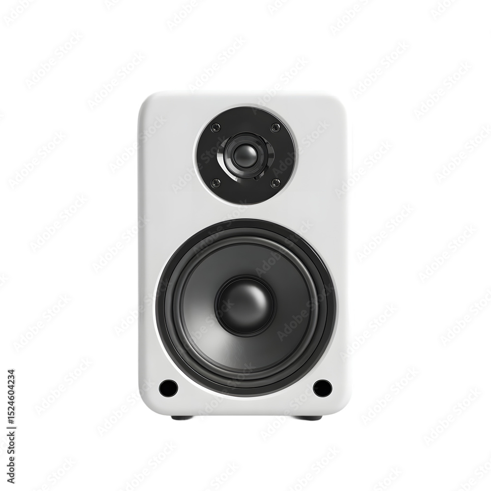 Sleek modern audio speaker isolated on a transparent background Sleek modern audio speaker isolated on a transparent background