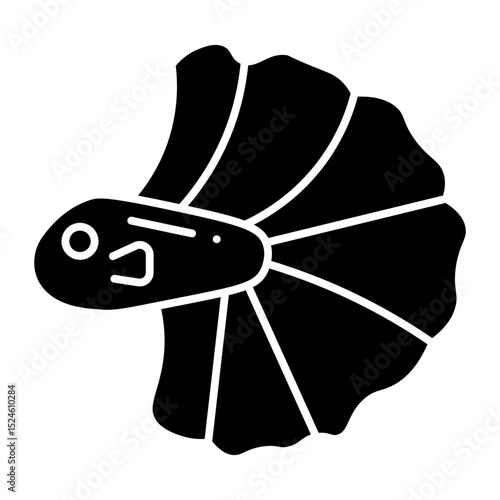 beta fish glyph icon