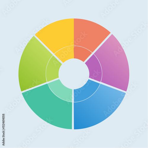 A modern donut-style chart using pastel segments in a clean and simple layout, great for infographics or dashboards. Free Download A modern donut-style chart using pastel segments in a clean and simple layout, great for infographics or dashboards. - GFXLoad