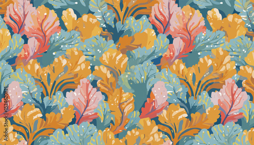 Seamless Seaweed Pattern – Ocean-Inspired Marine Botanical Design