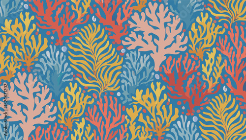 Seamless Seaweed Pattern – Ocean-Inspired Marine Botanical Design