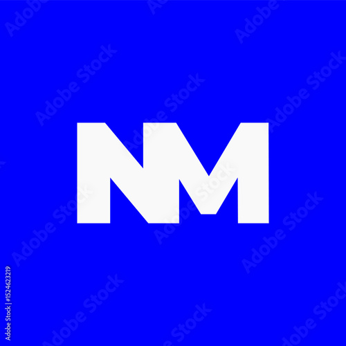 NM monogram logo design logotype