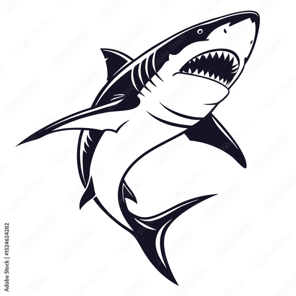 Naklejka premium shark vector illustration