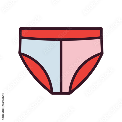 briefs flat illustration flat style with simple design