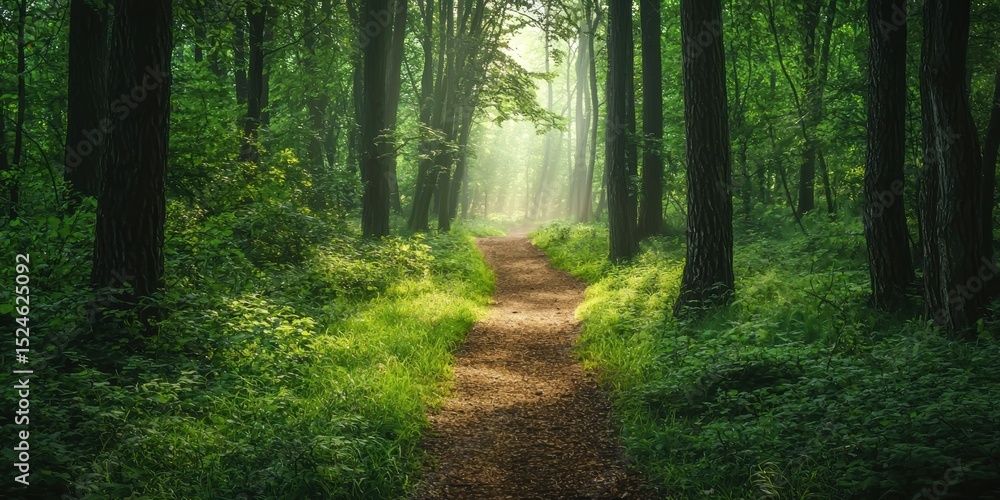 Obraz premium Ethereal Forest Pathways