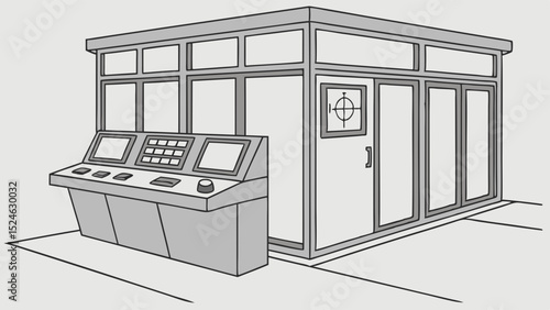 Control Room with Integrated Shooting Range and Monitoring System
