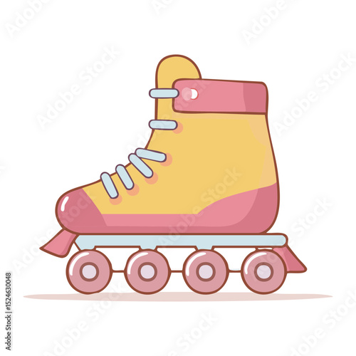 A colorful illustration of a roller skate, perfect for retro-themed projects and designs