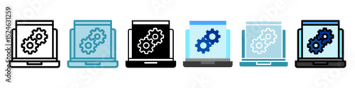 Admin Panel multi style, mini illustration icon. use for modern concept, print, UI, UX kit, web and app development. Vector related to account management, ecommerce, banking and finance.