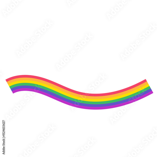 Rainbow Wavy Line Pride Decorative