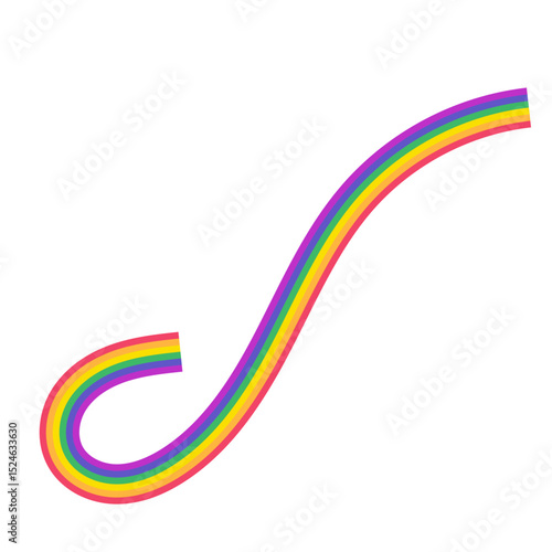 Rainbow Wavy Line Pride Decorative