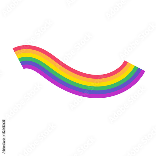 Rainbow Wavy Line Pride Decorative