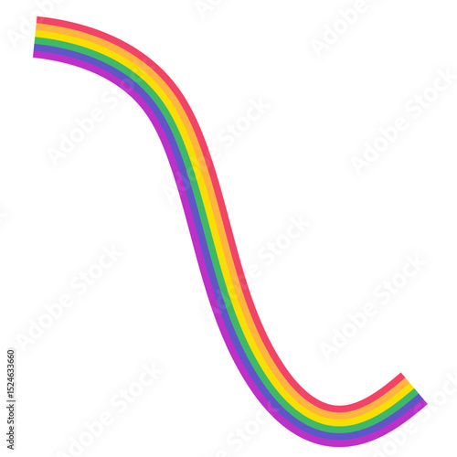 Rainbow Wavy Line Pride Decorative